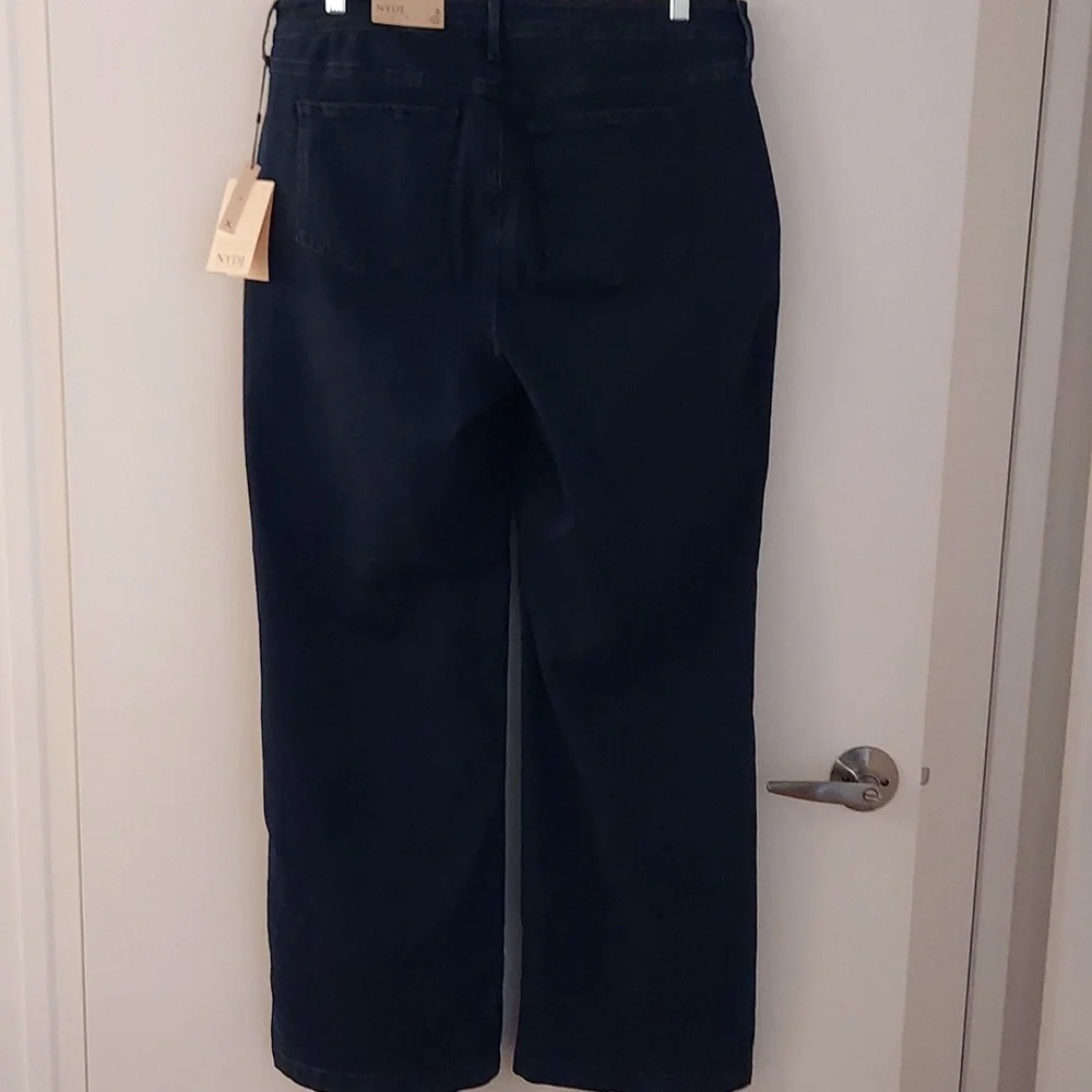 🚨SALE🚨 NYDJ Women's Dark Blue Teresa Wide Leg Jeans NWT - Picture 12 of 16